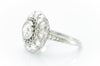 ROSE CUT DIAMOND HALO IN PLATINUM - SinCityFinds Jewelry