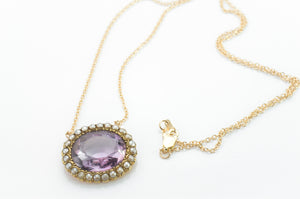 AMETHYST SPLIT PEARL CONVERSION NECKLACE - SinCityFinds Jewelry