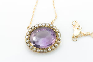 AMETHYST SPLIT PEARL CONVERSION NECKLACE - SinCityFinds Jewelry