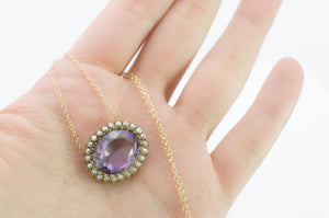 AMETHYST SPLIT PEARL CONVERSION NECKLACE - SinCityFinds Jewelry