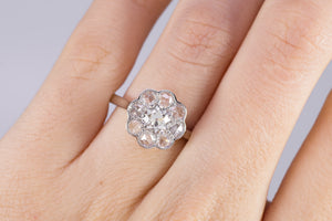 1.27CTW OLD EUROPEAN AND ROSE CUT HALO BY JULIA B. - SinCityFinds Jewelry