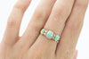 ANTIQUE THREE OPAL AND DIAMOND RING IN 18K - SinCityFinds Jewelry