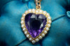 AMETHYST AND SPLIT PEARL HEART SHAPED PENDANT - SinCityFinds Jewelry