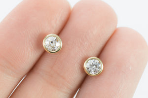 0.54CTW OLD EUROPEAN CUT DIAMOND STUDS - SinCityFinds Jewelry