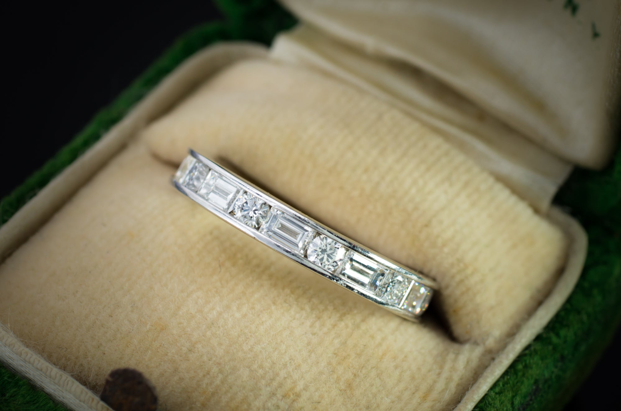 1.5CTW PLATINUM MIXED CUT ETERNITY BAND - SinCityFinds Jewelry