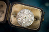 2.2CTW OLD MINE CUT CLUSTER RING IN 18K - SinCityFinds Jewelry