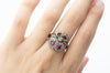 RUBY AND DIAMOND TWIN HEARTS RING - SinCityFinds Jewelry