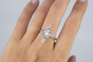 EDWARDIAN DIAMOND AND PEARL MIXED METALs RING - SinCityFinds Jewelry