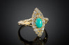 TURQUOISE AND DIAMOND NAVETTE - SinCityFinds Jewelry