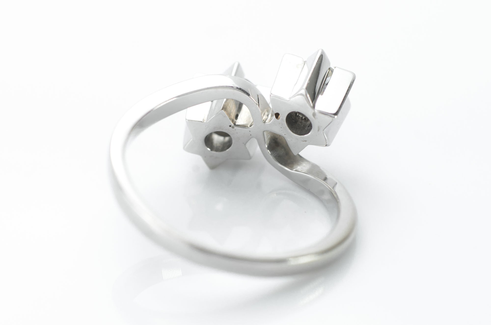 0.98CTW OLD EUROPEAN CUT STAR TOI ET MOI RING - SinCityFinds Jewelry