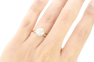 8MM OEC MOISSANITE SOLITAIRE IN YELLOW GOLD - SinCityFinds Jewelry