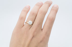 8MM OEC MOISSANITE SOLITAIRE IN YELLOW GOLD - SinCityFinds Jewelry