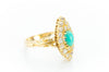 TURQUOISE AND DIAMOND NAVETTE - SinCityFinds Jewelry