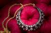 ROSE CUT DIAMOND CRESCENT NECKLACE - SinCityFinds Jewelry