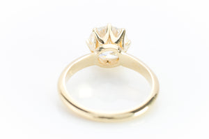 8MM OEC MOISSANITE SOLITAIRE IN YELLOW GOLD - SinCityFinds Jewelry