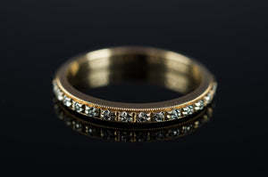 VINTAGE WHITEROSE WEDDING BAND - SinCityFinds Jewelry