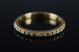 VINTAGE WHITEROSE WEDDING BAND - SinCityFinds Jewelry