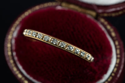VINTAGE WHITEROSE WEDDING BAND - SinCityFinds Jewelry