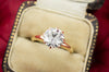 8MM OEC MOISSANITE SOLITAIRE IN YELLOW GOLD - SinCityFinds Jewelry