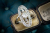 ELONGATED OVAL OLD CUT DIAMOND RING - SinCityFinds Jewelry