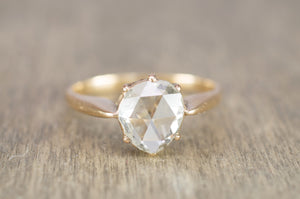 ANTIQUE ROSE CUT DIAMOND SOLITAIRE - SinCityFinds Jewelry