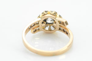 1.70CTW OLD MINE CUT DIAMOND CLUSTER RING - SinCityFinds Jewelry