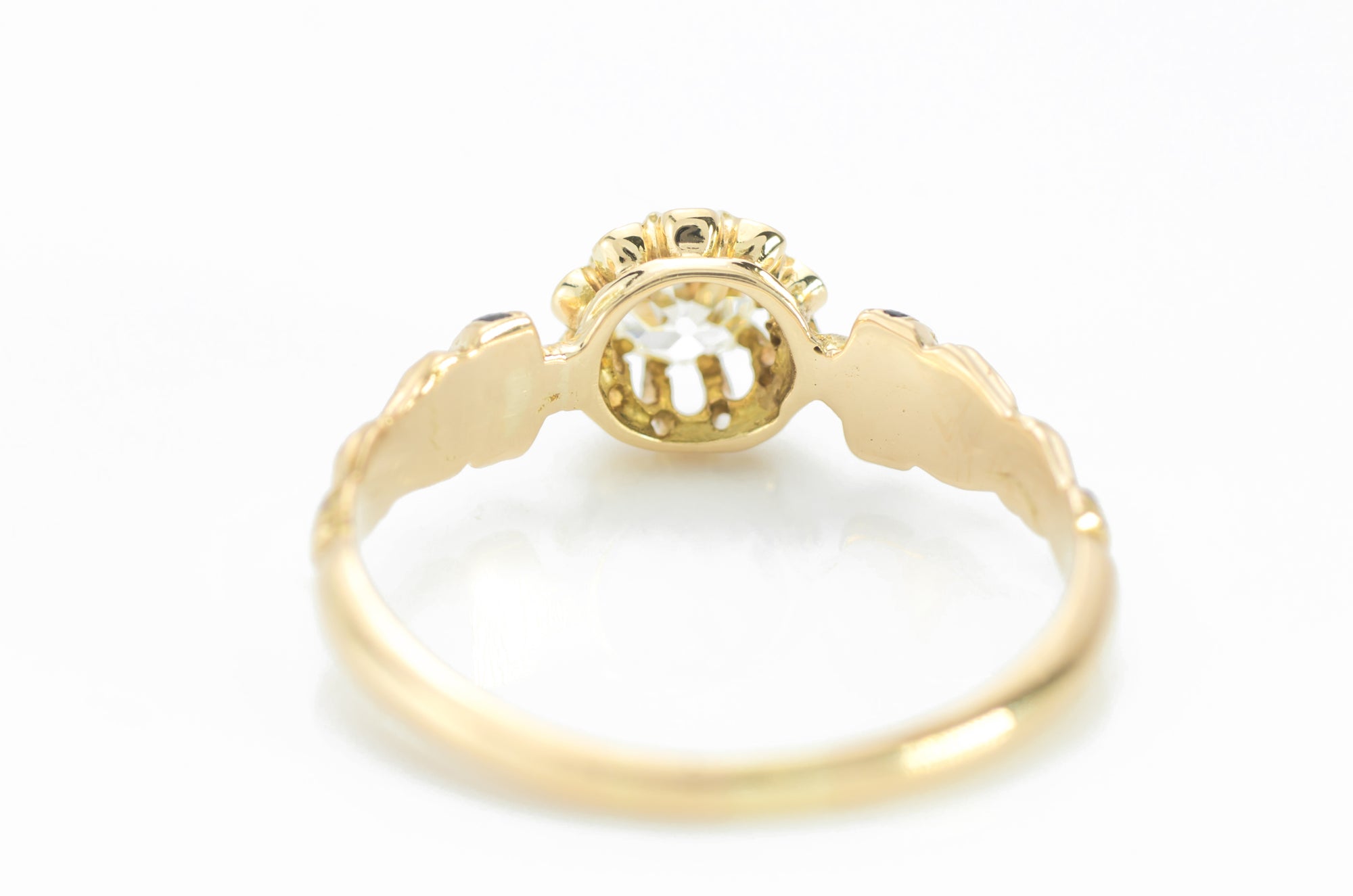 0.50CTW ENAMEL ACCENTED DIAMOND SOLITAIRE - SinCityFinds Jewelry