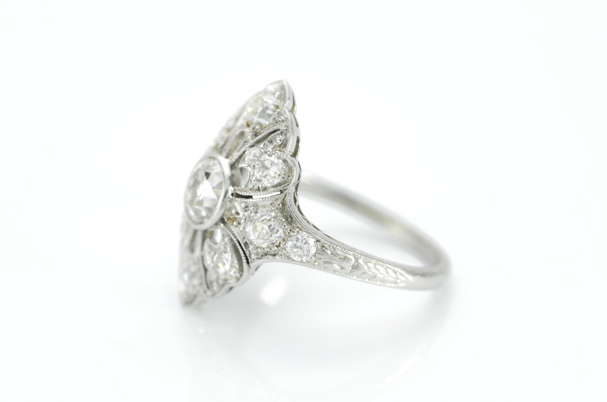 1.43CTW EDWARDIAN OLD EUROPEAN CUT DIAMOND RING - SinCityFinds Jewelry