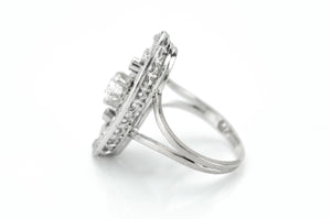 ELONGATED OVAL OLD CUT DIAMOND RING - SinCityFinds Jewelry