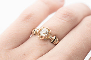 0.50CTW ENAMEL ACCENTED DIAMOND SOLITAIRE - SinCityFinds Jewelry