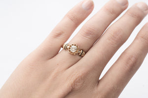 0.50CTW ENAMEL ACCENTED DIAMOND SOLITAIRE - SinCityFinds Jewelry