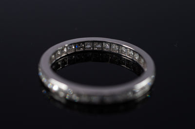 FRENCH CUT ETERNITY PLATINUM BAND - SinCityFinds Jewelry