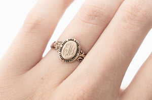 E.M.A SIGNET RING - SinCityFinds Jewelry