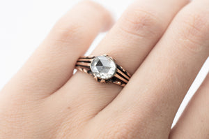 ANTIQUE ROSE CUT DIAMOND SOLITAIRE - SinCityFinds Jewelry