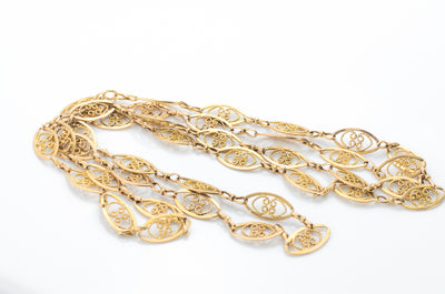 39 GRAM 18K GOLD FRENCH FILIGREE CHAIN - SinCityFinds Jewelry