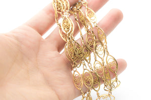 39 GRAM 18K GOLD FRENCH FILIGREE CHAIN - SinCityFinds Jewelry