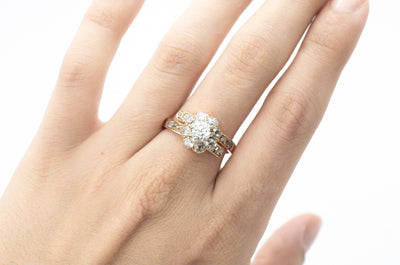 1.70CTW OLD MINE CUT DIAMOND CLUSTER RING - SinCityFinds Jewelry