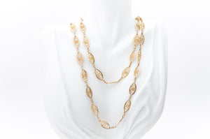 39 GRAM 18K GOLD FRENCH FILIGREE CHAIN - SinCityFinds Jewelry