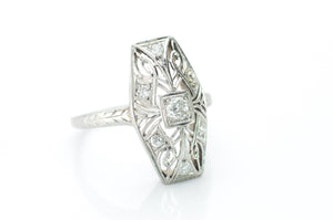 PLATINUM AND GOLD OLD CUT DIAMOND RING - SinCityFinds Jewelry