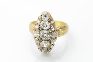 2.5CTW MINE CUT DIAMOND NAVETTE - SinCityFinds Jewelry