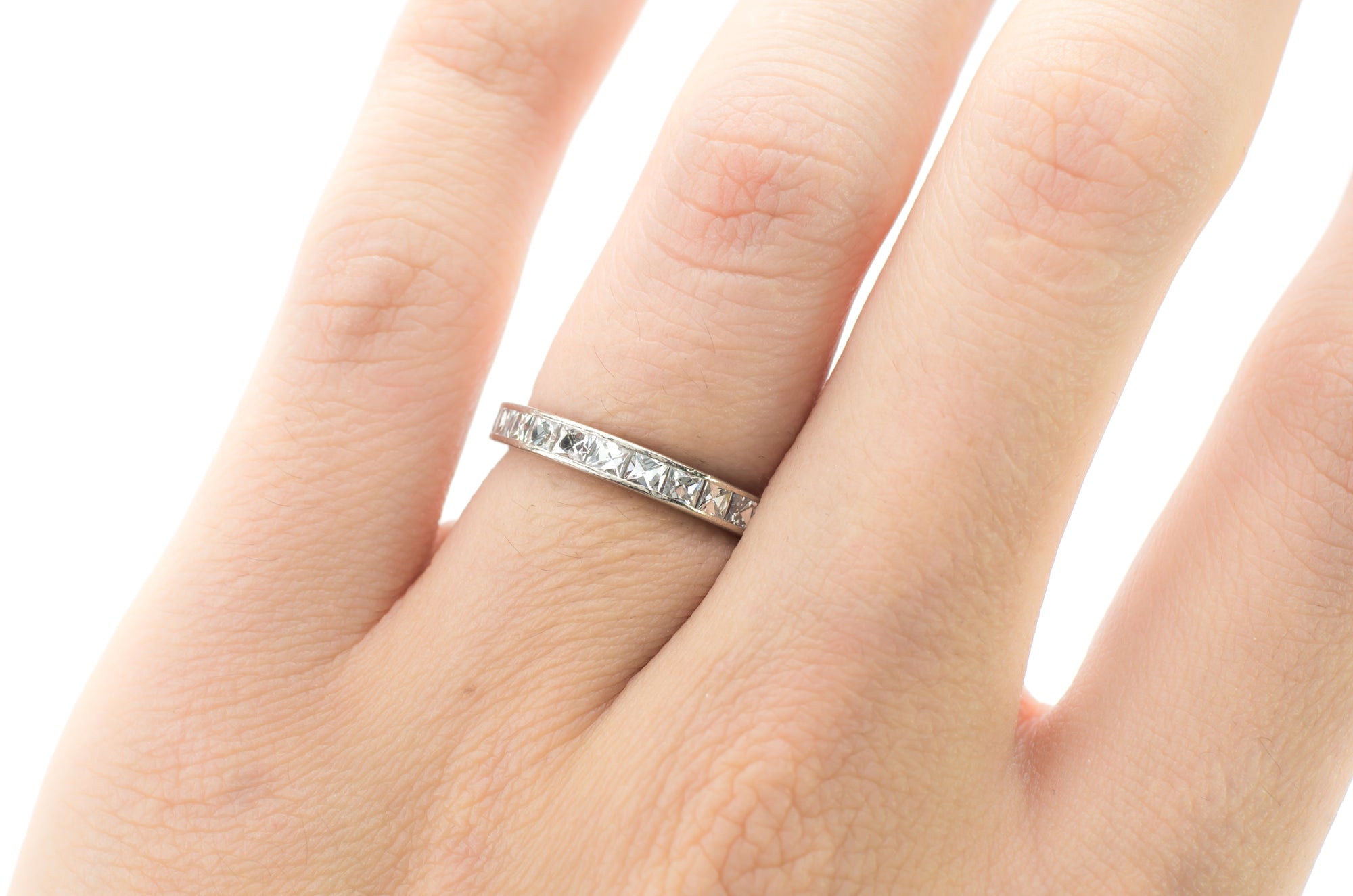 1.8CTW FRENCH CUT DIAMOND ETERNITY BAND - SinCityFinds Jewelry