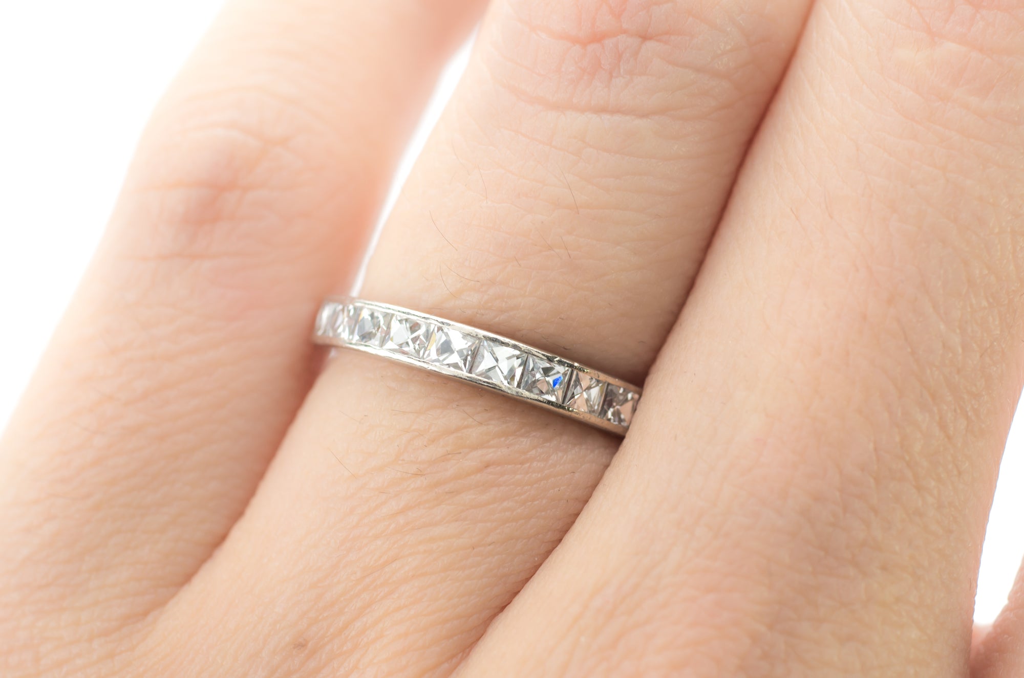 1.8CTW FRENCH CUT DIAMOND ETERNITY BAND - SinCityFinds Jewelry