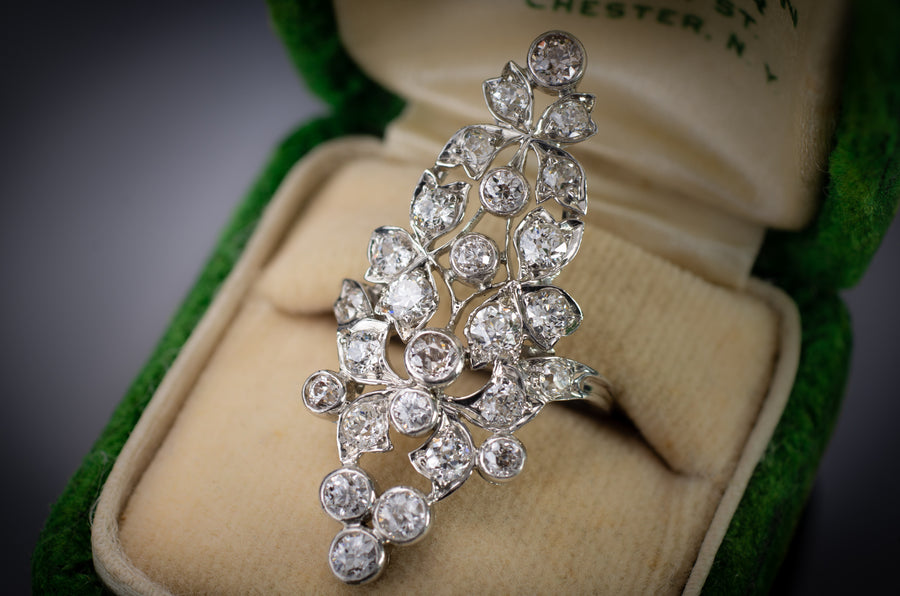 ART NOUVEAU LONG COCKTAIL RING - SinCityFinds Jewelry