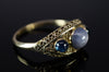 4.62CTW VINTAGE STAR SAPPHIRE CABOCHON RING - SinCityFinds Jewelry