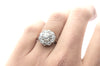 1.7CTW OLD EUROPEAN CUT DIAMOND HALO RING IN PLATINUM - SinCityFinds Jewelry
