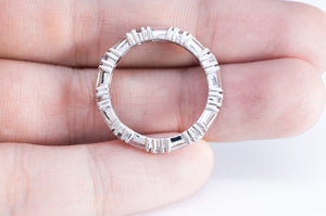 1CTW BAGUETTE AND ROUND ETERNITY BAND - SinCityFinds Jewelry