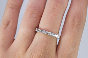 1CTW BAGUETTE AND ROUND ETERNITY BAND - SinCityFinds Jewelry