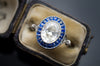 CUSTOM MADE MOISSANITE AND SAPPHIRE RING - SinCityFinds Jewelry