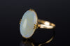 VINTAGE 18K YELLOW GOLD OPAL SOLITAIRE RING - SinCityFinds Jewelry