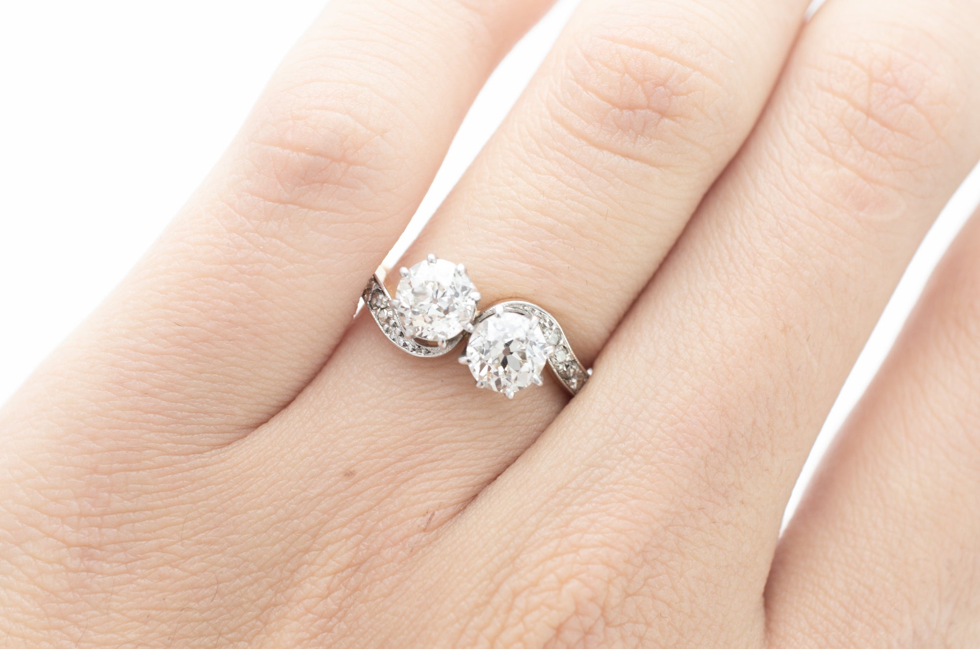 ANTIQUE TOI ET MOI DIAMOND RING - SinCityFinds Jewelry